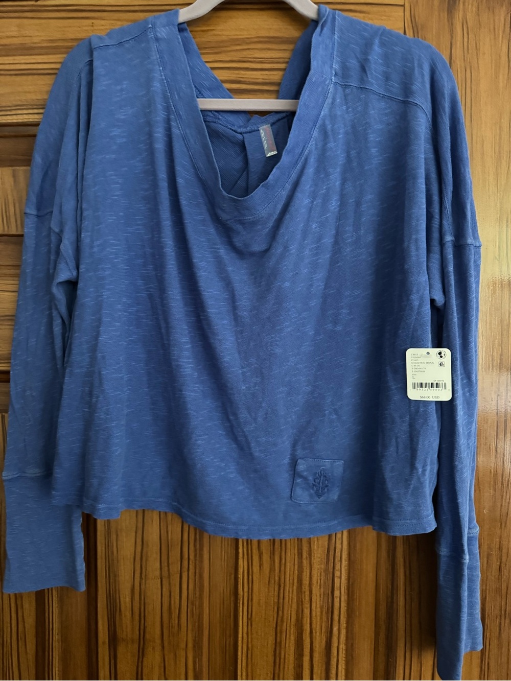 NWT FP Movement by Free People Lou Lue LS Crop Pullover MSRP$68